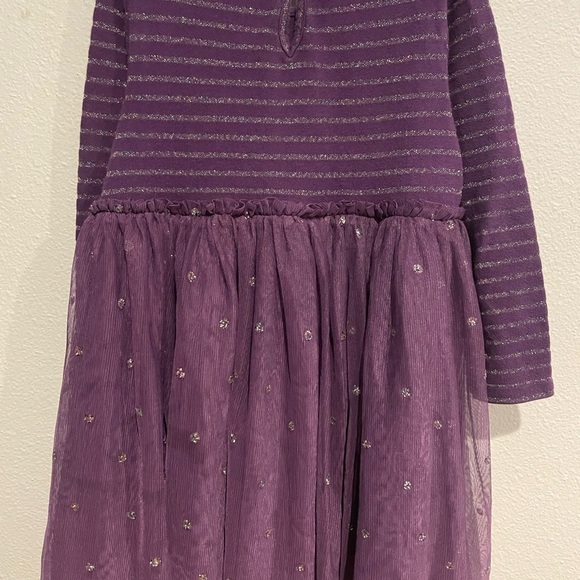 Mini Boden Purple Glitter dress Girls size 5-6. - Picture 5 of 6